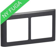 LAURITZ KNUDSEN FUGA SOFT dizaino rėmas, 2 moduliai, horizontalus, tamsiai pilkas