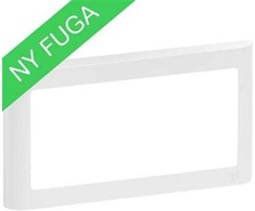 LAURITZ KNUDSEN FUGA SOFT dizaino rėmelis 2 modulių įdėklui horizontaliai, baltas