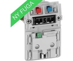LK LAURITZ KNUDSEN FUGA® 2 polių lizdas su įžeminimu ir jungikliu, 1,5 modulio, be kontakto ir dangtelio