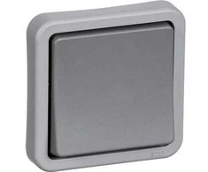 LAURITZ KNUDSEN Opus® 74 pramoninis jungiklis su 1 kilpos gnybtu, 16A, 250V AC, tamsiai pilkas