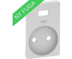 Lauritz Knudsen LK FUGA dangtelis be įžeminimo angos 2 polių kištukiniam lizdui su 5 V USB įkrovikliu, šviesiai pilkas