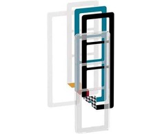 LAURITZ KNUDSEN LK FUGA CHOICE rėmas su tvirtinimo rėmeliu, 3½ modulio, 6 spalvų įdėklai