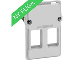 LAURITZ KNUDSEN Duomenų lizdas FUGA T3 - 1,5 modulio įdėklas, skirtas 2 vnt. „Keystone“ jungčių (L), tiekiamas be jungties ir dangtelio