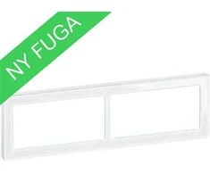 LK FUGA PURE dizaino rėmelis su stiklu 2x2 modulis, baltas