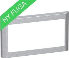 Lauritz Knudsen LK FUGA SOFT dizaino rėmelis 2 modulių įdėklui horizontaliai, plieno, metalinis