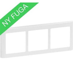 Lauritz Knudsen LK FUGA SOFT dizaino rėmelis, 3 modulių horizontalus, baltas