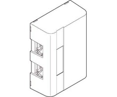 LAURITZ KNUDSEN Montavimo dėžutė „Softline“ 1½ modulis, skirta 2 „Actassi®“ jungtims, spalva: šviesiai pilka
