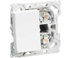 LK LAURITZ KNUDSEN Opus® 66 jungiklis, 1 poliaus, su raudona lempute, 1 modulis, 16A 250V, baltas