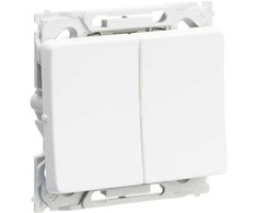 LAURITZ KNUDSEN Opus® 66 jungiklis dvigubas atitikmuo 16A 250V baltas