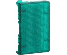LAURITZ KNUDSEN Opus® 66 LED pusės formos lempa sulankstomam šviestuvui, 0,5 modulio 12/24 V, žalia.