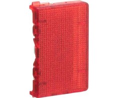 LAURITZ KNUDSEN Opus® 66 LED pusės formos žibintas sulankstomam šviestuvui, 0,5 modulio 12/24 V, raudonas