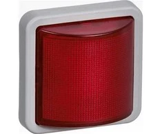 LAURITZ KNUDSEN Opus® 74 pramoninė signalinė lempa LED 230V, raudona, nuolat šviečianti / mirksinti, tamsiai pilka