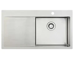 Lavabo Aps Tapwell Virtuvės kriauklė Kubus 900R, minkšta iš nerūdijančio plieno