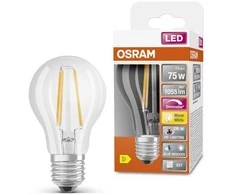 Osram 7,5W LED lemputė LED SUPERSTAR PLUS, E27, skaidri, 2700K, dimeriuojama