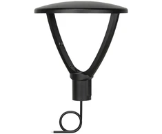 LEDVANCE Urban Lantern šviestuvas stiebo viršui, 6 m laidas, daugialiumenis, 3538 lm, 29 W/822+827, asimetriškas, 165°x65°, IP66, juodas
