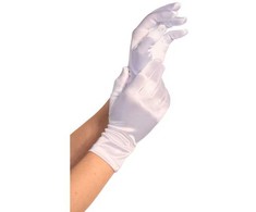 Leg Avenue Europe Leg Avenue Satin Short Gloves Baltas Elegant Finish One Size