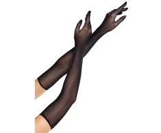 Leg Avenue Europe Juodos tinklinės pirštinės
