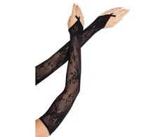 Leg Avenue Europe Sort blomster nethandsker