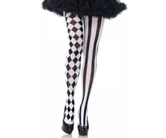 Leg Avenue Europe Juodai baltos harlekino pėdkelnės