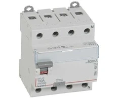 Legrand 411793 Wyłącznik różnicowoprądowy 4P 100A 0,5A typ A P304 DX3 411793