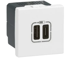 Legrand MSC 2XUSB-A+C 2MOD 3A ULTRAWS