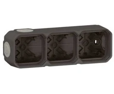 Legrand „Plexo“ NAUJAS 3 elementų korpusas 069603L horizontalus ir vertikalus antracito spalvos 1 (069603L)