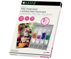 Esselte LEITZ 100 A4 LAM POUCH PUNCHED 125MICRON (33878)
