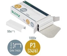 Sąsagėlės Nr.24/6 1000vnt. LEITZ P3, baltos