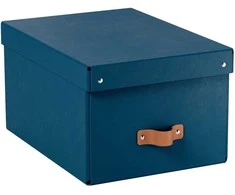 Leitz Puro laikymo dėžė su dangčiu, vidutinė, 17 l, 100 % perdirbtas kartonas, 2 vnt. pakuotė, Mėlyna, kartonas, 17 l, 270 mm, 370 mm, 200 mm