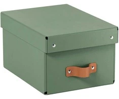 Leitz Puro laikymo dėžė su dangteliu, maža, 7 l, 100 % perdirbtas kartonas, 2 vnt. pakuotė, Žalias, kartonas, 7 l, 200 mm, 280 mm, 150 mm