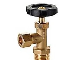 Lemvigh Muller Adatinis vožtuvas, kampinis, 10 mm x 1/2 suspaudimo žiedas
