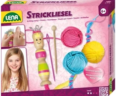 Lena Knitting Nancy, Vaikiškas mezgimo rinkinys, 6 metai, Įvairių spalvų