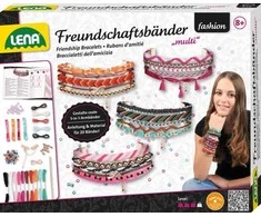 Lena 42117, Vaikiškų papuošalų apyrankių gamybos rinkinys, 8 metai, Įvairių spalvų