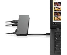 Lenovo 4X90S92381, Laidinis, USB 3.2 Gen 1 (3.1 Gen 1) Type-C, 10, 100, 1000 Mbit/s, Pilkas, 5 Gbit/s, 4K Ultra HD