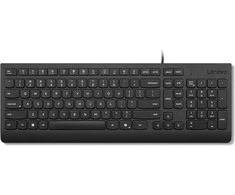 Klaviatūra Lenovo 4Y41R64666, viso dydžio (100 %), laidinis, USB, stūmoklio rakto jungiklis, juodas