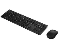 Klaviatūra Lenovo 4X31R64345, viso dydžio (100 %), belaidis, RF belaidė + „Bluetooth“, žirklinis mygtukinis jungiklis, juodas, su pele