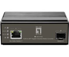 Level One „LevelOne LevelOne IGC-0102“ šviesolaidinis keitiklis 1000 Mbit/s, juodas