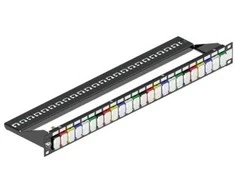 Leviton Brand Rex Brand-Rex MMCPNLX24SIJ2DCI, Įdėklas, Juoda, 1 vnt., 670 g