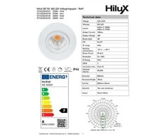 Light Solutions Aps „HiluX D8 Tilt360“ – viso spektro LED įleidžiamas prožektorius – Ra97 – 2700K – baltas