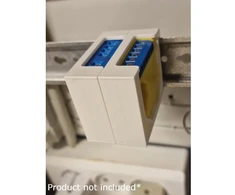 Light Solutions Aps „Light Solutions“ DIN bėgelio adapteris 1-os kartos įrenginiams („Shelly RGBW 2“ ir „Shelly Dimmer 2“)