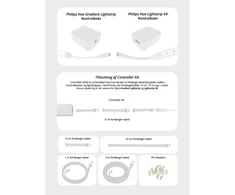 Light Solutions Aps „Light Solutions“ laidas, skirtas „Philips Hue Gradient LightStrip“ – 5 cm – baltas – 4 vnt.