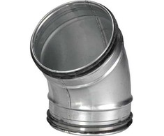 LINDAB alkūnė BU 125 45. Presuota, vieliniu būdu suvirinta. Tinka vamzdžiams, nipelio matmenys.