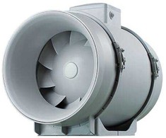 LINDAB ortakinis ventiliatorius MFP100, pagamintas iš plastiko, gali būti išmontuojamas spaustukais. Oro srautas min./maks. 180/245 m³/h, 50/60 Hz, 25–23 W, Ø97 mm.