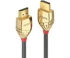 Lindy 0,5 m didelės spartos HDMI kabelis, „Gold Line“, 0,5 m, HDMI A tipo (standartinis), HDMI A tipo (standartinis), 4096 x 2160 pikselių, 18 Gbit/s, pilkas