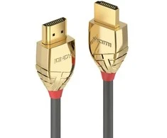 Lindy 0,5 m didelės spartos HDMI kabelis, „Gold Line“, 0,5 m, HDMI A tipo (standartinis), HDMI A tipo (standartinis), 4096 x 2160 pikselių, 18 Gbit/s, pilkas
