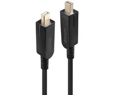 Pluoštinis Optinis Kabelis - LINDY Pluoštinis Optinis Hibridinis Mini DisplayPort 1.4 Kabelis, 7680x4320@60Hz, 20 m, Juodas