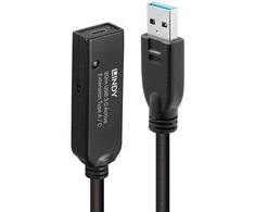 Lindy Adapteris - USB 3.0 Aktyvus Pratęsimas 20m Type A į C 5 Gbps