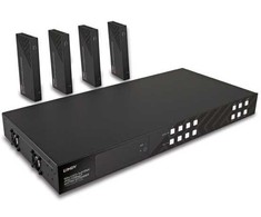 AV Ilgintuvas - LINDY Cat.6 HDMI 4K60 HDBaseT Matrix su 4 Imtuvais 150 m