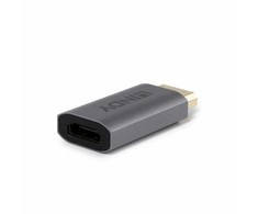 Adapteris - LINDY DisplayPort į HDMI Aktyvus Keitiklis, 8K60Hz, 3840x2160@120Hz, 48Gbps, Pilkas