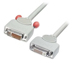 Kabelis Lindy DVI-D - DVI-D 0.5m balta (41127)